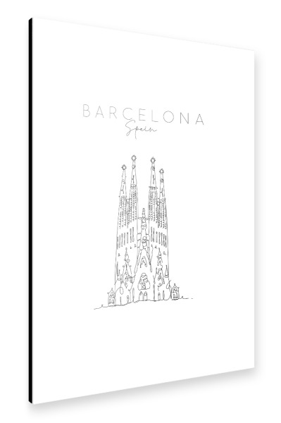 Alu-Dibond "Barcelona Sagrada Familia" 30x20 cm artboxONE