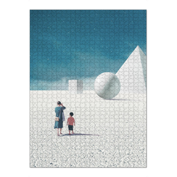Puzzle Ravensburger "Mom taught me how to look around" artboxONE - Menschen,Fiktion,Galaxy