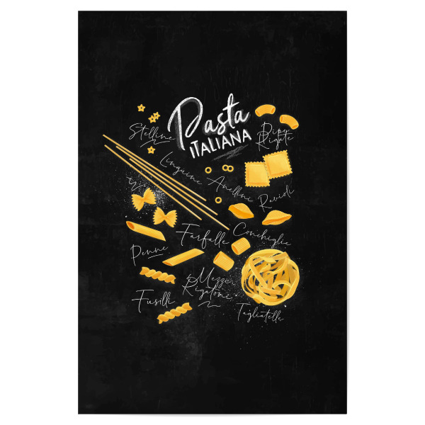 Poster "Pasta italiana chalk" artboxONE - Essen & Trinken