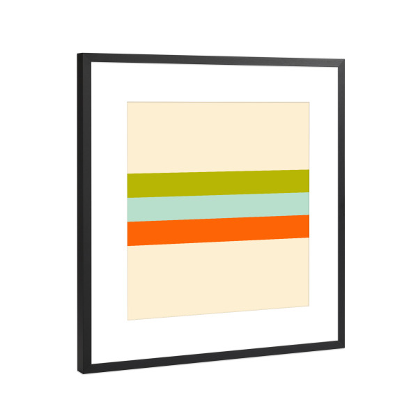 Poster mit Rahmen Schwarz (Metallic) "Retro lines" artboxONE - Abstrakt,Geometrie - Streifen,Linien,Geometrisch,Muster,Retro,Vintage