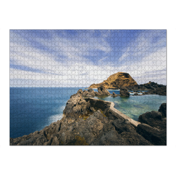 Puzzle Ravensburger "Ilheu Mole" artboxONE - Natur - Madeira,Portugal,Landscape,Landschaften,Landmark,Himmel,Sky,Wolken,Travel,Natur,Nature,Sea
