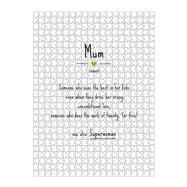Puzzle Ravensburger "Mum | Definition" artboxONE - Typografie,Schwarzweiß,Für Mama