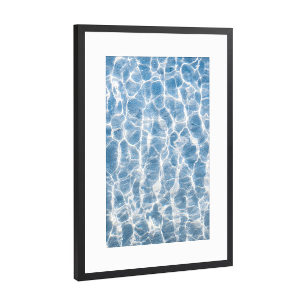 Poster mit Rahmen Schwarz (Metallic) "Blue Ocean Ripples" artboxONE - Reise / Strand und Meer