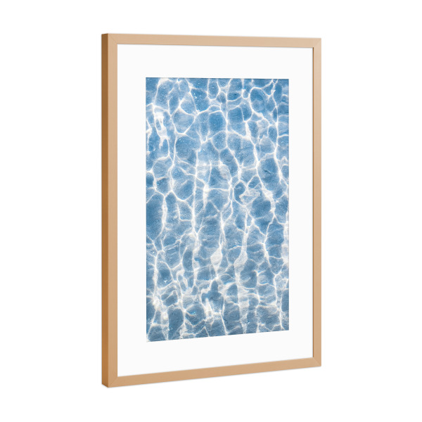 Poster mit Rahmen Kupfer "Blue Ocean Ripples" artboxONE - Reise / Strand und Meer