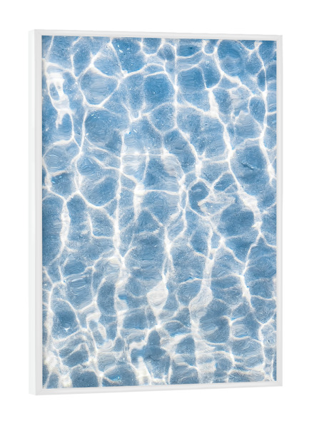 Poster mit weißem Rahmen "Blue Ocean Ripples" artboxONE - Reise / Strand und Meer