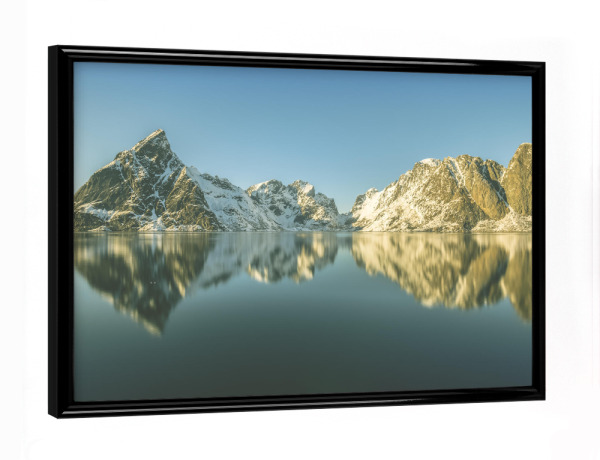 Poster mit schwarzem Rahmen "Lofoten Mountains" artboxONE - Natur - Lofoten,Norwegen,Skandinavien