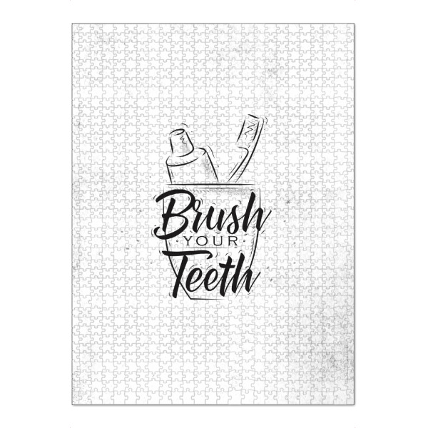 Puzzle Ravensburger "Toothpaste and brush graphics" artboxONE - Typografie,Schwarzweiß