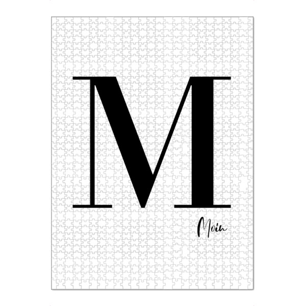 Puzzle Ravensburger "M - Moin" artboxONE - Städte / Hamburg,Typografie,Schwarzweiß,Buchstaben,Buchstaben / M