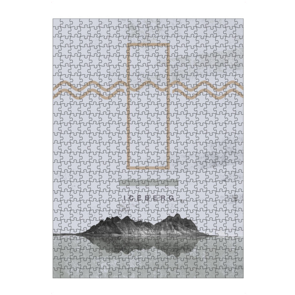 artboxONE Puzzle "Iceberg (letter I)" artboxONE - Typografie,Reise,Buchstaben / I,Marmor